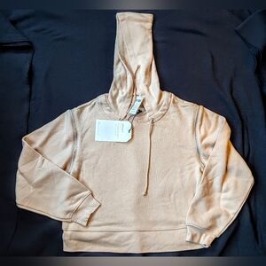 Current/Elliott Golden State Yellow Cream Convertible Hoodie Sweatshirt 0 XS